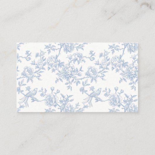 Lichtblauw Toile en Bow Baby shower Informatiekaartje (Achterkant)