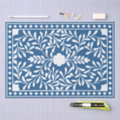 Lichtblauw traditioneel beeninlegdecoupage tissuepapier (Craft)