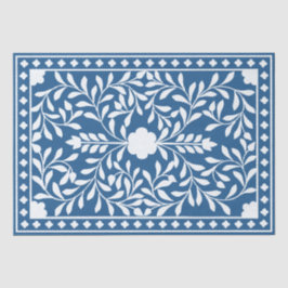 Lichtblauw traditioneel beeninlegdecoupage tissuepapier