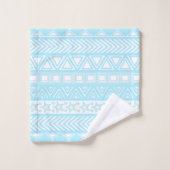Lichtblauw Tribal Design Bad Handdoek (Wasdoekje)