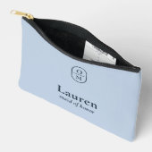 Lichtblauw | Trouwmonogram Bruidsmeisje Cadeau Etui (Open)