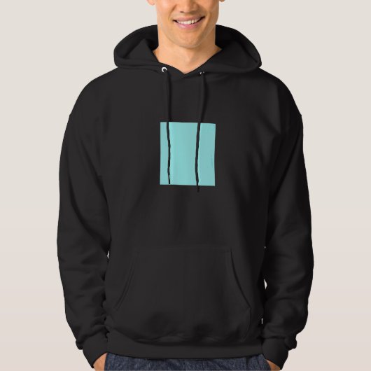 Lichtblauw Turquoise Effen Kleur Eenvoudige Kleur  Hoodie (Voorkant)