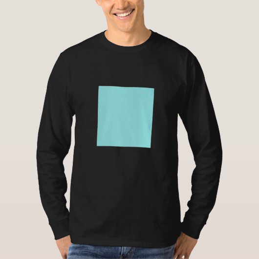 Lichtblauw Turquoise Effen Kleur Eenvoudige Kleur T-shirt (Voorkant)