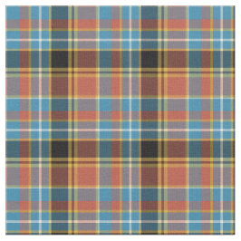  lichtblauw, verbrand Sinaasappel en goudspelden Stof