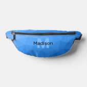 Lichtblauw verloop geometrie mesh patroon Monogram Heuptasje (Liggend)