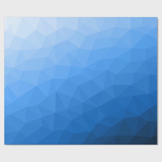 Lichtblauw verloop geometrisch maaspatroon cadeaupapier (Vlak)