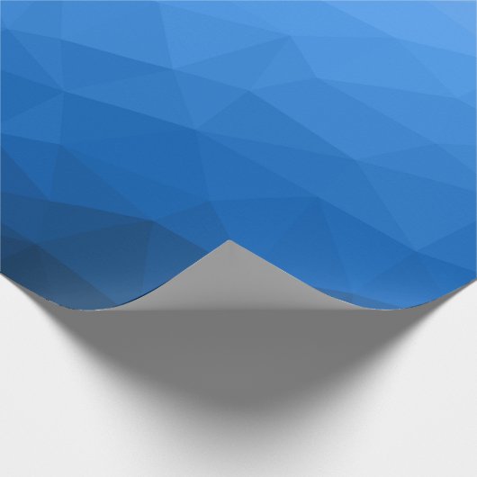 Lichtblauw verloop geometrisch maaspatroon cadeaupapier (Hoek)