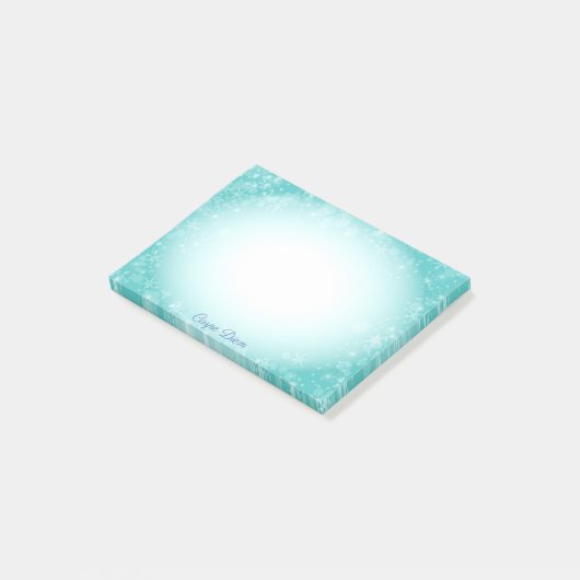 Lichtblauw verloop post-it® notes (Schuin)