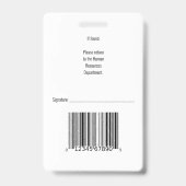 Lichtblauw Verticaal een Strip Security ID Medewer Badge (Back)