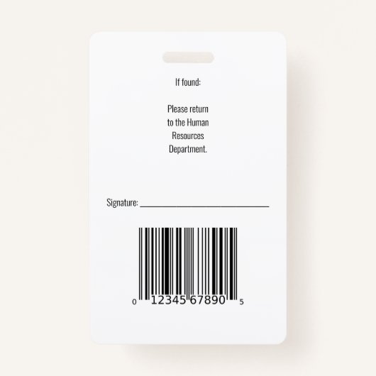 Lichtblauw Verticaal een Strip Security ID Medewer Badge (Achterkant)