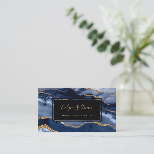 lichtblauw visitekaartje (Staand voorkant)