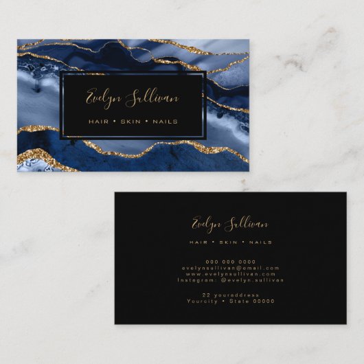 lichtblauw visitekaartje (Voorkant / Achterkant)