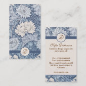 lichtblauw  visitekaartje bloem (Voorkant / Achterkant)