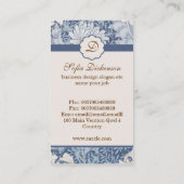 lichtblauw  visitekaartje bloem (Achterkant)