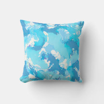 Lichtblauw vloeibaar abstract patroon en wit