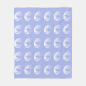 Lichtblauw Vreedzame Natuur Vogelsilhouet Fleece Deken (Voorkant)