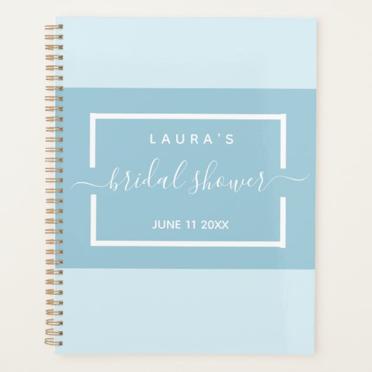 Lichtblauw Vrijgezellenfeest Elegant Planner (Voorkant)