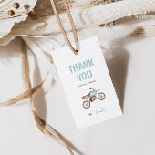 Lichtblauw Vuile Fiets Verjaardagscadeau Tag Cadeaulabel