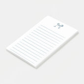 Lichtblauw Waterverf boog met de hand gevoerd Post-it® Notes (Schuin)