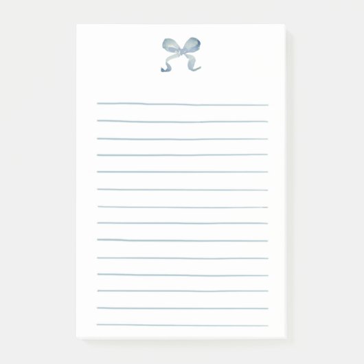 Lichtblauw Waterverf boog met de hand gevoerd Post-it® Notes (Voorkant)