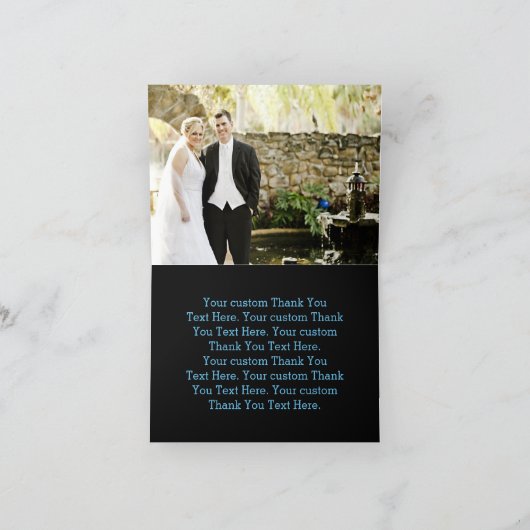 Lichtblauw Waterverf Confetti Huwelijk Bedankt (Binnen)