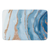 Lichtblauw Waterverf Design Home Glitter Marmer Badmat (Voorkant)