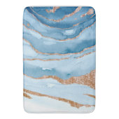 Lichtblauw Waterverf Design Home Glitter Marmer Badmat (Voorkant Verticaal)