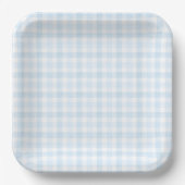 Lichtblauw Waterverf Gingham papier Bord (Voorkant)