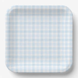 Lichtblauw Waterverf Gingham papier Bord