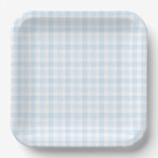 Lichtblauw Waterverf Gingham papier Bord