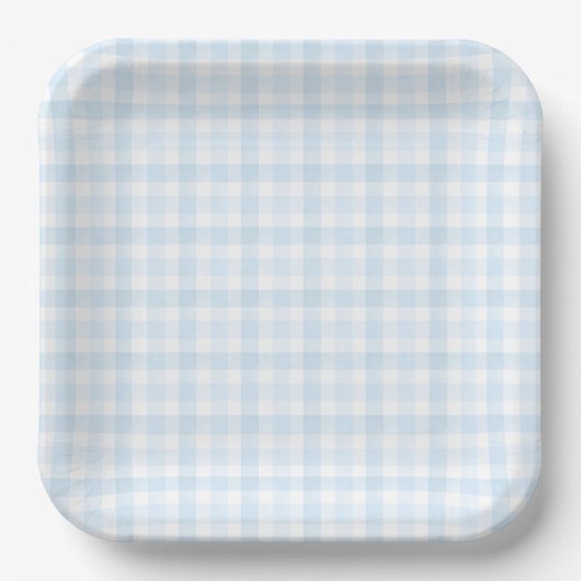 Lichtblauw Waterverf Gingham papier Bord (Voorkant)