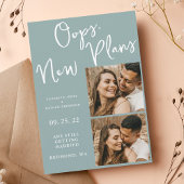 Lichtblauw Wijzig Datum Trouwfoto Uitstel Save The Date