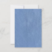  Lichtblauw Wildflower Vogel Bloemen Bruiloft RSVP Kaartje (Achterkant)