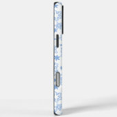Lichtblauw winters sneeuwvlokpatroon Case-Mate iPhone case (Achterkant / Rechts)