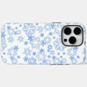 Lichtblauw winters sneeuwvlokpatroon Case-Mate iPhone case (Achterkant (horizontaal))