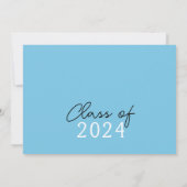 Lichtblauw & Wit Filmstrip 6 Foto Afstuderen Kaart (Achterkant)