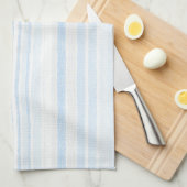 Lichtblauw Wit Geruit Strepen Theedoek (Quarter Fold)