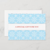 LICHTBLAUW WIT SNEEUWVLOKKEN KERSTMIS SPECIAL (Voorkant / Achterkant)