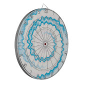 Lichtblauw wit stropdas kleurstoffen wervelen koel dartbord (Voorkant Links)