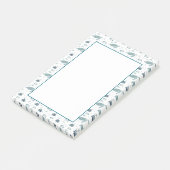 Lichtblauw Wit Zee Schildpad Sealife Print Post-it® Notes (Schuin)
