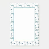 Lichtblauw Wit Zee Schildpad Sealife Print Post-it® Notes (Voorkant)