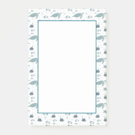Lichtblauw Wit Zee Schildpad Sealife Print Post-it® Notes