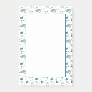 Lichtblauw Wit Zee Schildpad Sealife Print Post-it® Notes