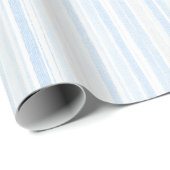 Lichtblauw Witte Geruite Strepen Bruidsdouche Cadeaupapier (Rol Hoek)