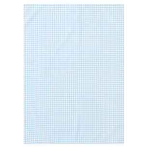 Lichtblauw Witte Gingham Geruite Babyborrel Tafelkleed
