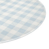 Lichtblauw Witte Schotse Strepen Snijplank (Hoek)