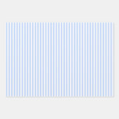 Lichtblauw & Witte Strepen Inpakpapier Vel (Voorkant)