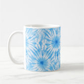 Lichtblauw Witte Tie Dye Koffiemok (Links)