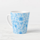 Lichtblauw Witte Tie Dye Latte Mok (Linkerhoek)