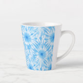 Lichtblauw Witte Tie Dye Latte Mok (Rechts)